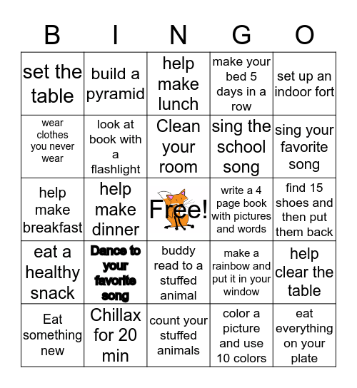 Stay at home B I N G O Bingo Card