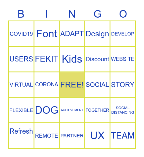Product All Hands Bingo Card