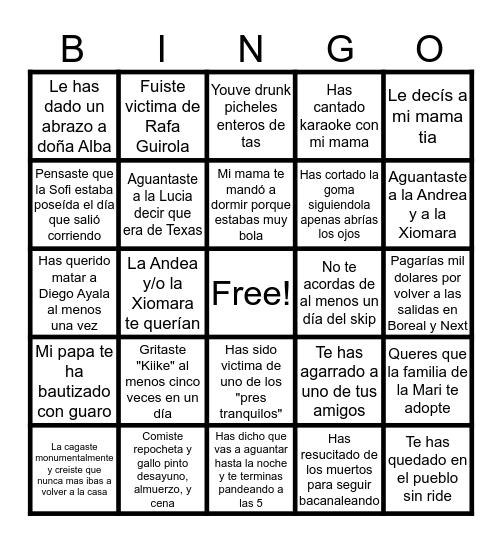 SD - BINGO Card