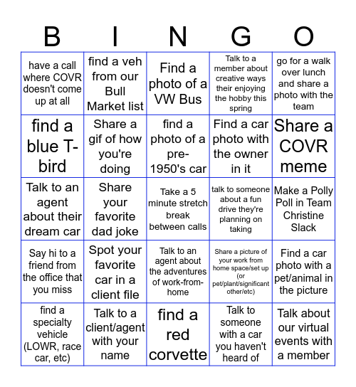 Virus Bingo Card