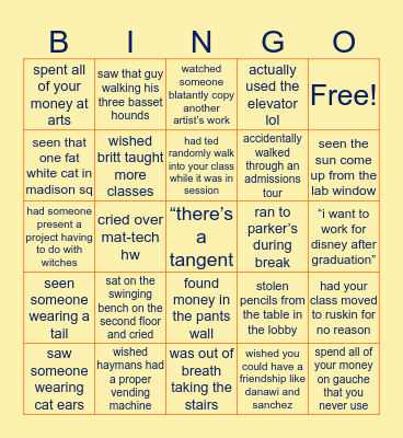 illu bingo Card