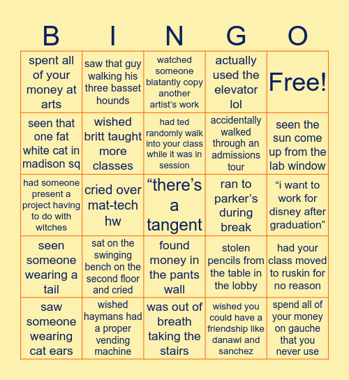 illu bingo Card