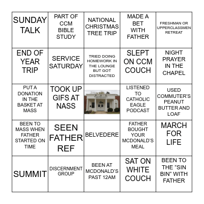 UMW CCM BINGO Card