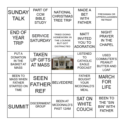 UMW CCM BINGO Card