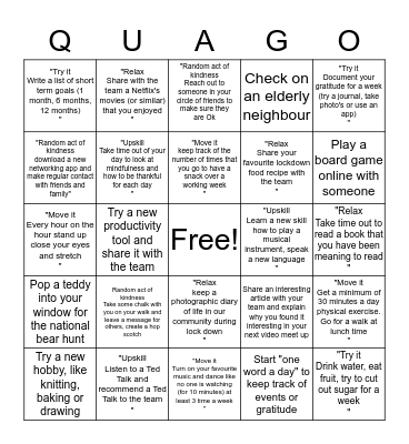 Quarenteam Bingo Card