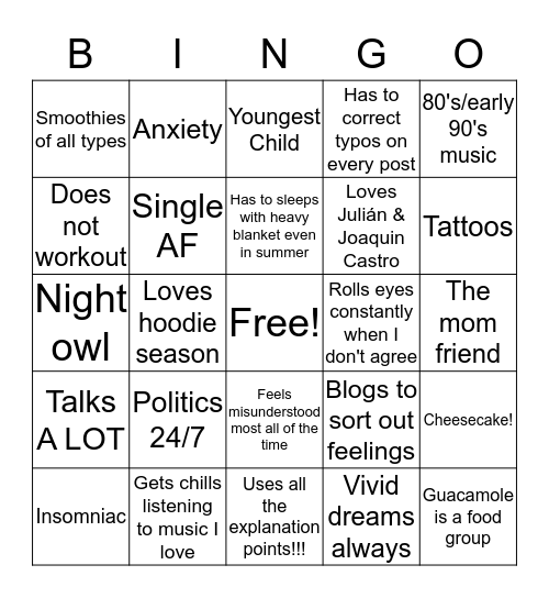 Bingo Card