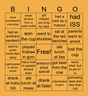 EROCK BINGO Card