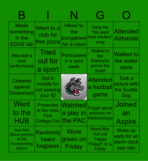 HELIX Bingo Card
