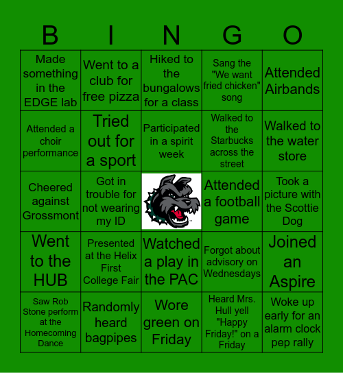 HELIX Bingo Card