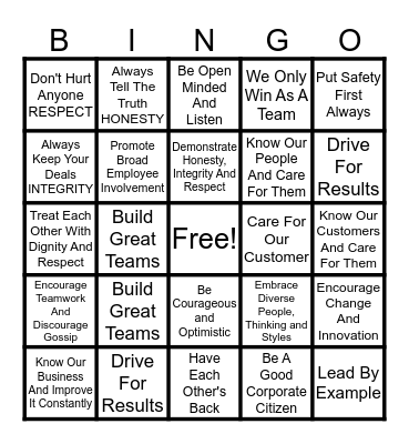 RULES OF THE ROAD Bingo Card