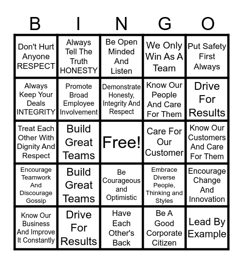 RULES OF THE ROAD Bingo Card