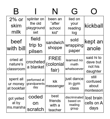 ancona bingo Card
