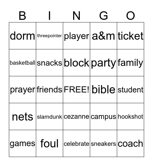 CEZANNE BINGO Card