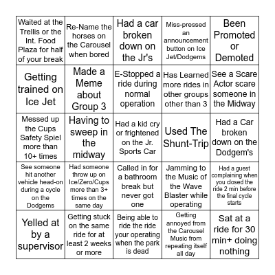 CLP Group 3 2020-2021 Bingo Card