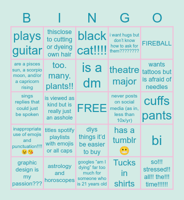 how similar are you to emily? Bingo Card