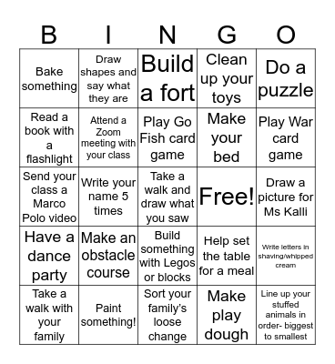 Blueberry Bingo! Bingo Card