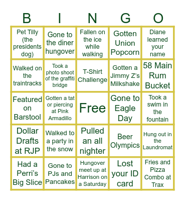 GOLDEN EAGLE EDITION Bingo Card