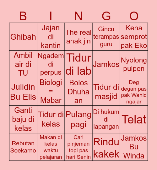 ALUMNI SMAMDA EDITION Bingo Card