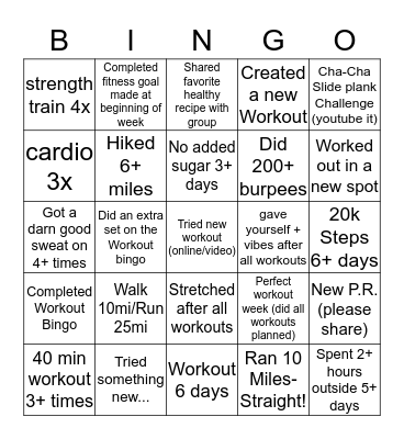 Devils Week Bingo Card