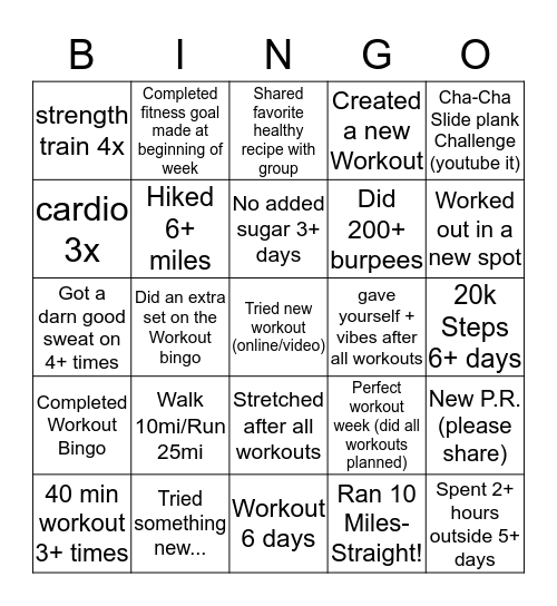 Devils Week Bingo Card