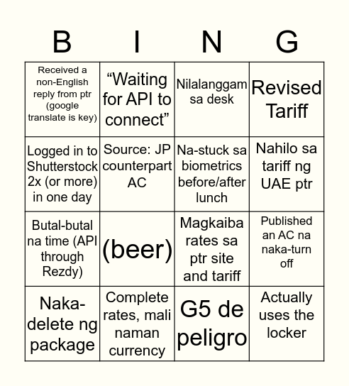 Content Clownery Bingo Card