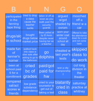 whitney young Bingo Card