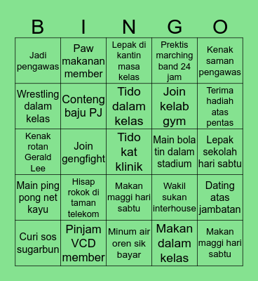St Joseph School versi 90s kids Bingo Card