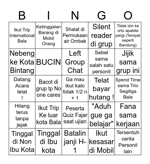 Cicitruit Bala Bingo Card