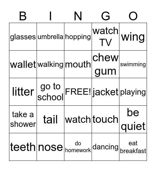 Write Now 5-10 Bingo Card