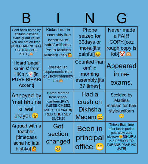 "VVM" edition BINGO Card