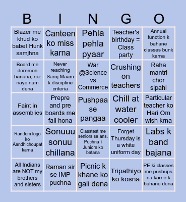THE KPS CHECKLIST Bingo Card
