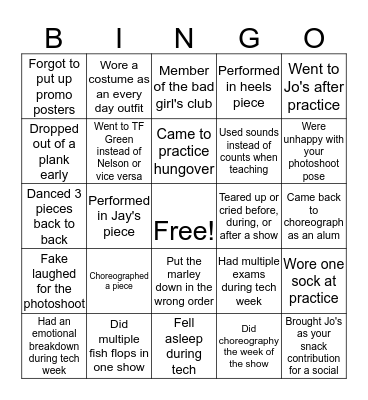 Attitude Bingo Card