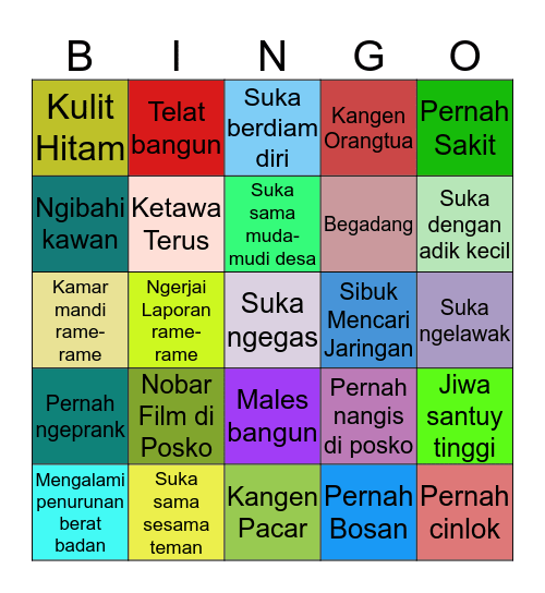 SELAMA KKN DI DESA Bingo Card