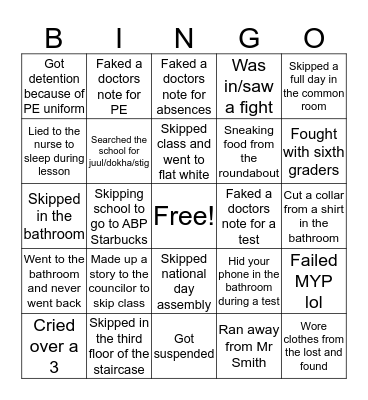 The Better QAD Bingo Card