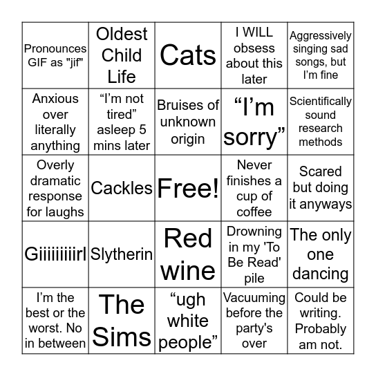 How much do you have in common with me? Bingo Card