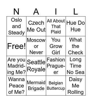 Color Street Bingo Fun!!!!! Bingo Card