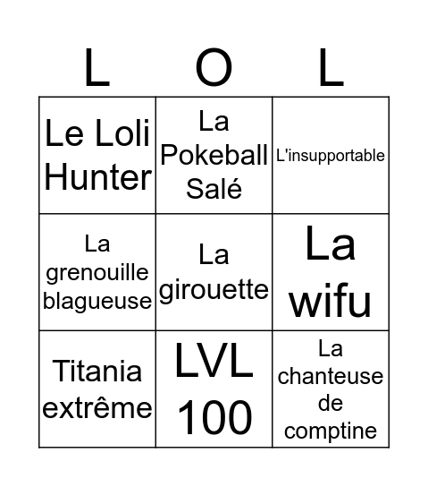 White Wyvern Bingo Card