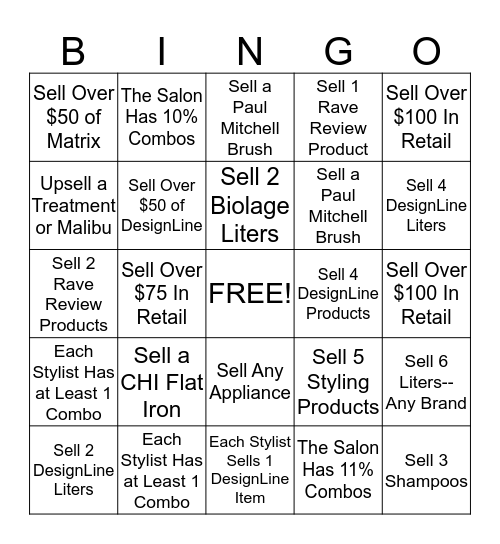Q1 Retail Challenge Bingo Card