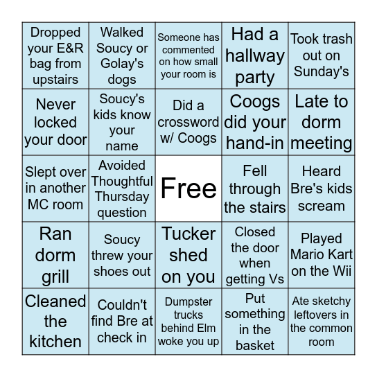 MCCONNELL BINGO Card