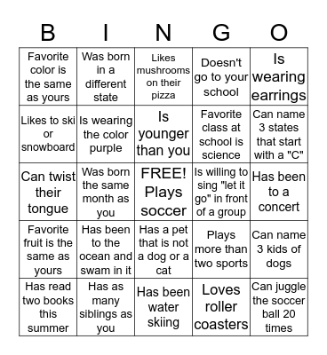 Storm Royal Team Bingo Card