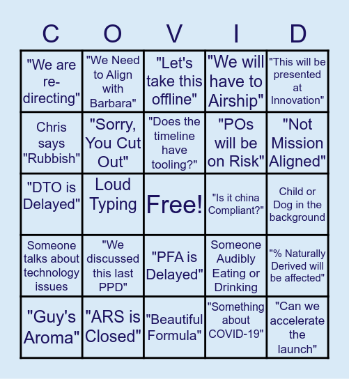 PPD BINGO Card