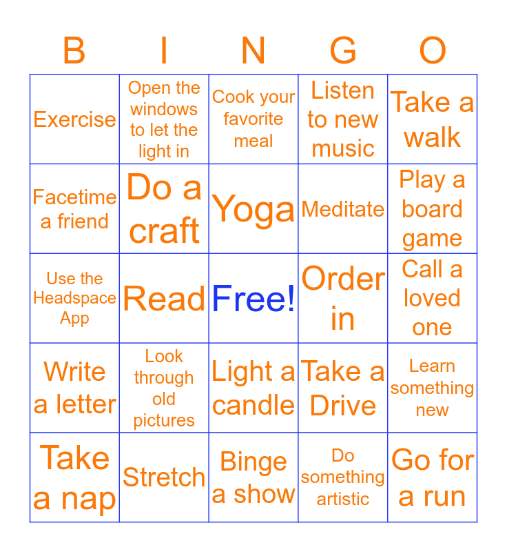 healthy bingo for offices