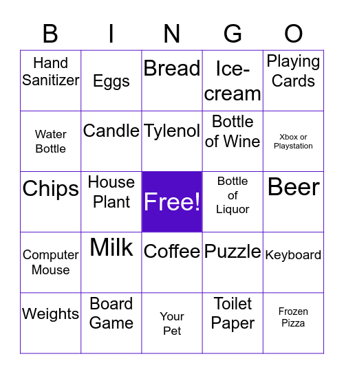 Dynamic Yield's Quarantine BINGO Card