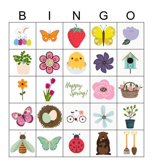 Spring Bingo Card