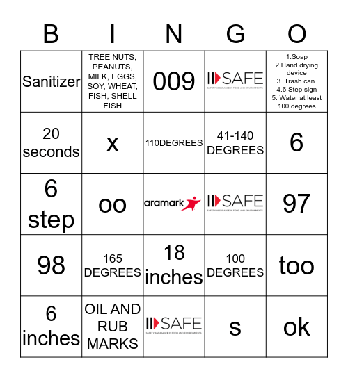 STAY SAFE Bingo Card