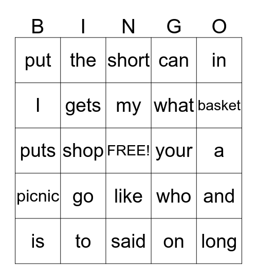 Bingo Card