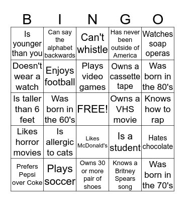 DeCA Team Bingo Card