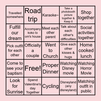 Beauty And The Beast Bingo Card