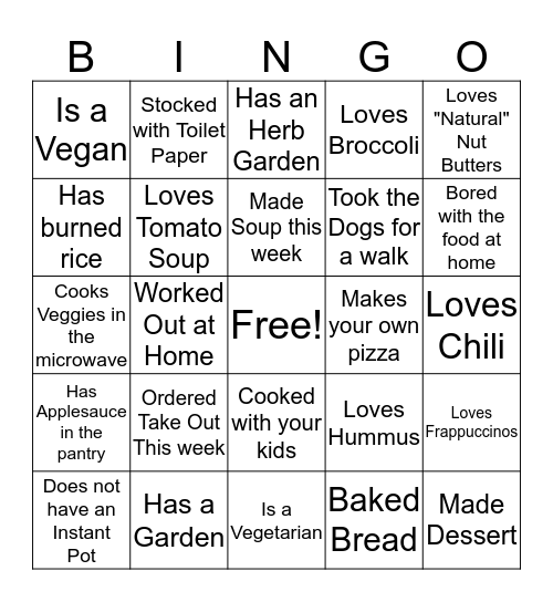 April BINGO! Bingo Card