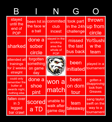 WOLVERINES Bingo Card